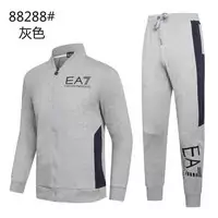 emporio armani ea7 combinaison pantalon et sweat-shirt gray zip